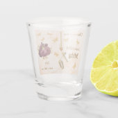 Classy Floral 70th Birthday & Gold Foil Balloon Shot Glas (Achterkant)