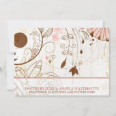 Classy  Floral Bridal Shower Kaart (Achterkant)