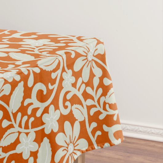 Classy Floral Damask Burnt Oranje Pattern Tafelkleed (Voorbeeld)