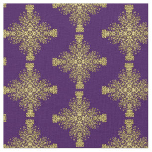 Classy Floral Damask Paars Gold Mix Stof