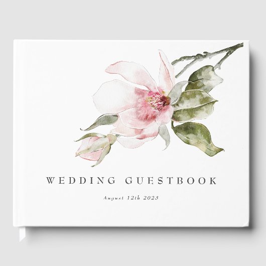 Classy Floral Elegant Wedding Gastenboek (Voorkant)