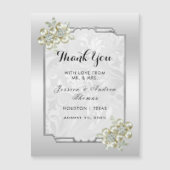 Classy Floral Gem, Zilveren ingelijst bruiloft dan (Voorkant)