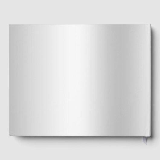 Classy Floral Gem, Zilveren ingelijste bruiloft Gastenboek (Achterkant)