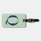 Classy Floral Monogrammed Letter Q acqua Bagagelabel (Voorkant horizontaal)