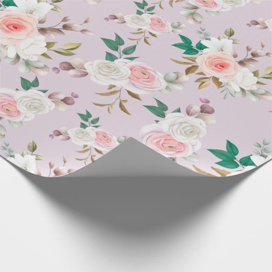 Classy Floral Pattern Cadeaupapier (Hoek)
