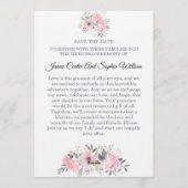 Classy Floral Wedding Invitation elegant card (Dos)