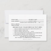 Classy Formal Class Reunion RSVP Kaart (Achterkant)