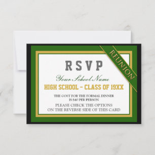 Classy Formal Class Reunion RSVP Kaartje