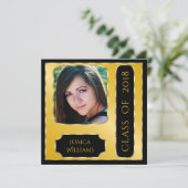 Classy foto ingelijst Afstuderen dubbelzijdig Kaart (Staand voorkant)