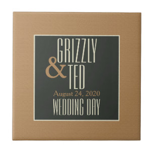 Classy Framed Beer Grooms 'Gay Wedding Gift Tegel Tegeltje