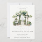 Classy Frans Tuin Landschap Vrijgezellenfeest Kaart (Voorkant)