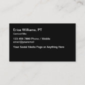 Classy fysiotherapeut Conciërge Visitekaartjes (Achterkant)