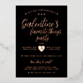 Classy Galentine's Favorite Things Party  Folie Uitnodiging (Voorkant)