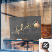 Classy GELEVE Jingle Bell Kerstmis Raamsticker (Cafe Raam)