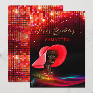 Classy Gelukkige Verjaardag Afrikaanse Amerikaanse Aankondiging