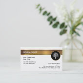 Classy Genealogist Tree Symbol Visitekaartjes (Staand voorkant)