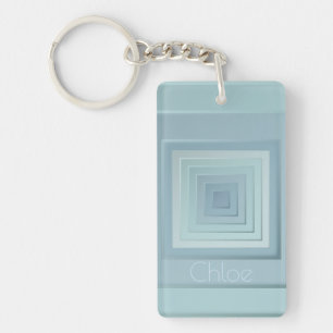 Classy geometrische vierkanten sleutelhanger