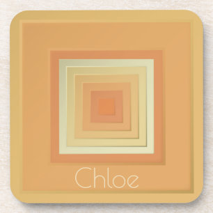 Classy geometrische vierkanten (zacht geel & sinaa bier onderzetter