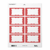 Classy gestreepte adreslabel etiket (Full Sheet)