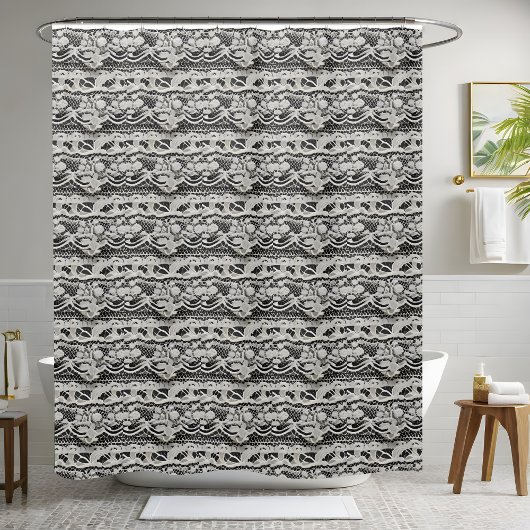 Classy geweven wit douchegordijn