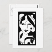 Classy Girl Briefkaart (Voorkant / Achterkant)