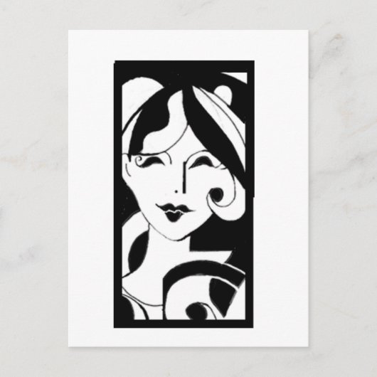 Classy Girl Briefkaart (Voorkant)