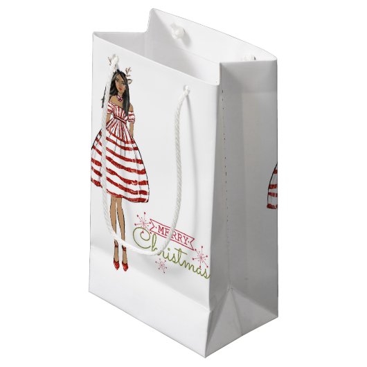 Classy Girl Kerstmis Klein Cadeauzakje (Voorkant Gekanteld)