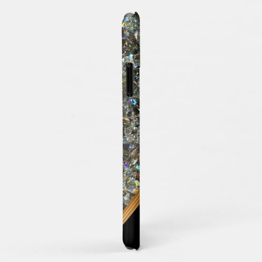 Classy Glitzy Dames Bling Monogram Case-Mate iPhone Case (Achterkant/rechts)