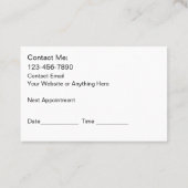 Classy Glitzy Haarstylist Beauty Visitekaartjes (Achterkant)