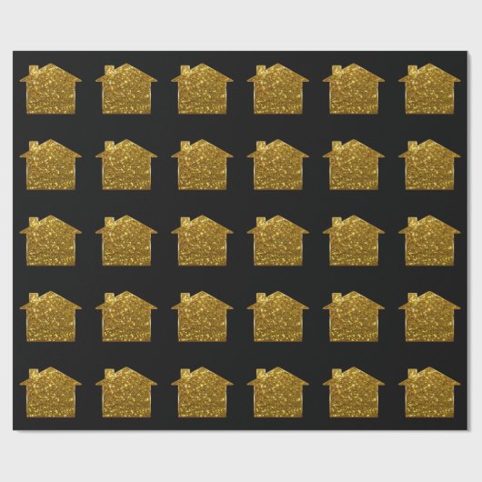 Classy Glitzy Housewarming Design Cadeaupapier (Vlak)