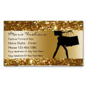 Classy Glitzy Mode Magnetisch Visitekaartje (Voorkant)