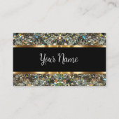 Classy Glitzy Monogram Editable Visitekaartjes (Voorkant)