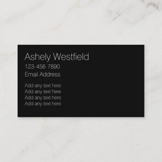 Classy Glitzy Monogram Visitekaartjes (Achterkant)