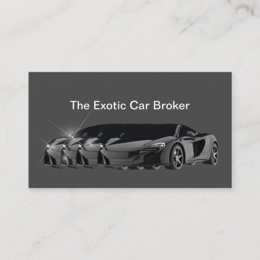 Classy Glossy Exotische Auto Broker Visitekaartje (Voorkant)