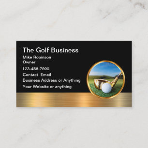 Classy Glossy Golf Thème Carte de visite