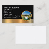 Classy Glossy Golf Theme Visitekaartjes (Voorkant / Achterkant)