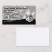 Classy Glossy Luxury Jewelry Store Cartes de visit (Devant / Derrière)