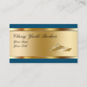 Classy Glossy Yacht Broker Cartes de visite (Devant)