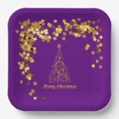 Classy Gold Abstract kerstboompapier Bord (Voorkant)