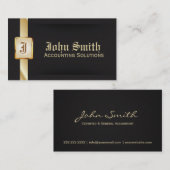Classy Gold Belt Accounting Dark Visitekaartje (Voorkant / Achterkant)