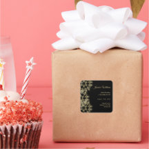 Classy Gold & Black Damask 40e verjaardag