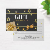 Classy Gold Christmas Ball Stars Ribbon Carte cade (Bureau)