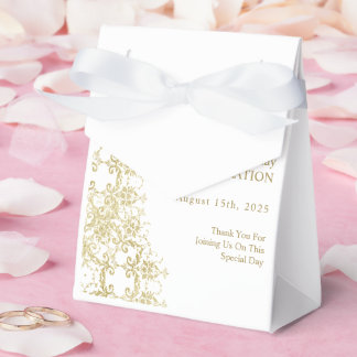 Classy Gold Damask 40e verjaardag Bedankdoosjes