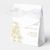 Classy Gold Damask 40e verjaardag Bedankdoosjes (Voorkant Zijde)