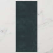 CLASSY GOLD EMERALD GREEN LOTUS FLORAL WEDING MENU (Achterkant)