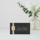 Classy Gold en Black Mobile Beauty-Visitekaartje Visitekaartje (Staand voorkant)