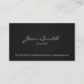 Classy Gold en Black Mobile Beauty-Visitekaartje Visitekaartje (Achterkant)