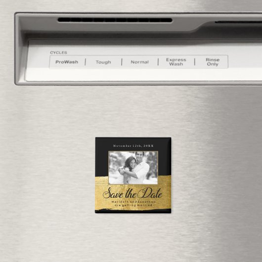 Classy Gold en Black Sla de datummagneet op Magneet (Insitu (Vaatwasser))