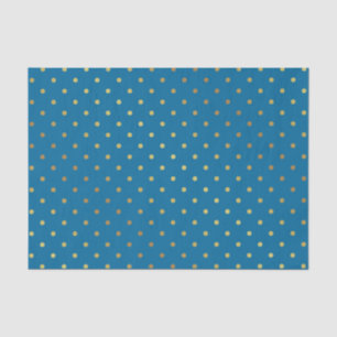 Classy Gold en Royal Blue Polka Dots Tissuepapier