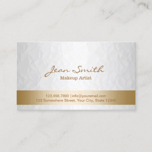 Classy Gold en White Makeup Artist Visitekaartje